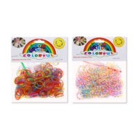 300pc colourful loom bands assortment