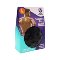 Large 12cm massage ball for targeted muscle relief.