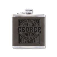 Top Bloke's Finest Pour hip flask personalized with George
