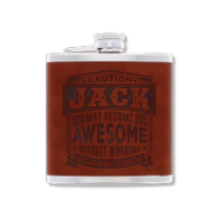 Top Bloke's Finest Pour hip flask with Jack engraving