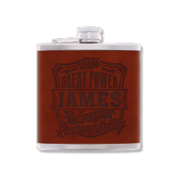 Top Bloke's Finest Pour hip flask personalized with James