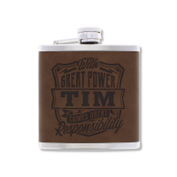 Top Bloke's Finest Pour - Personalized Hip Flask- Tim