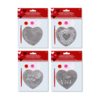 DIY rock painting kit with rock, brush, and paints