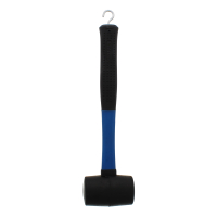Rubber mallet with peg remover hook