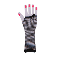 Long fishnet gloves, classic style, one size fits most.
