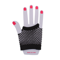 Short fishnet gloves for fashion and costumes