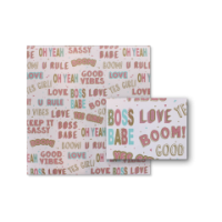 3-metre gift wrap with a text design
