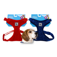 Knit dog harness, comfortable and adjustable for pets