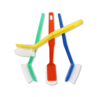 Assorted colours of large dish cleaning brushes for resale