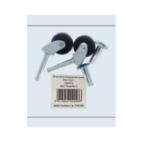 Black 32mm polypropylene castor swivel stem