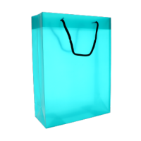 Turquoise gift bag with rope handle for wholesale