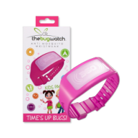Pink anti-mosquito wrist wear for mosquito protection.
