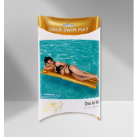 Inflatable Gold Swim Air Mattress 183 x 69 cm