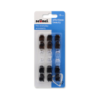 Mini Jaw Clips White/brown/black 18 Pack
