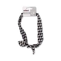 Black and white houndstooth headwrap