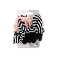 Assorted design hair scrunchies, 3 pieces