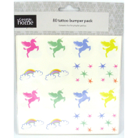 80 Piece Temporary Tattoo Bumper Pack assorted designs