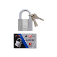 Heavy duty 50mm silver padlock for securing goods