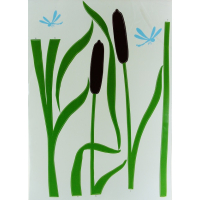 Schilf Bunt vinyl peel and stick wall decor