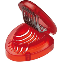 Red strawberry slicer for efficient fruit preparation