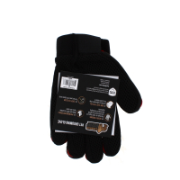 Red pet grooming glove for hair removal