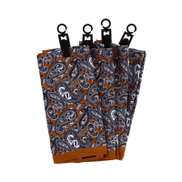 Men Handkerchief Paisley Pattern Brown & Blue Silk