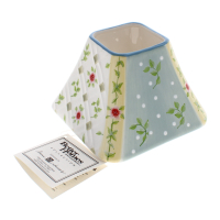 Jar candle shade with delicate floral leaf pattern