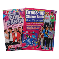ONE DIRECTION STICKER & POP PARTY BOOK - 2 ASSORTED