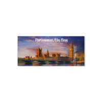 London's Big Ben & Parliament Printed Souvenir Magnet