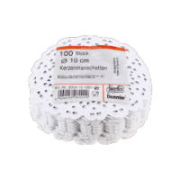 White 10cm candle cuffs in a pack of 100