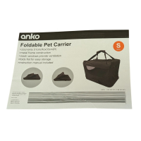 Foldable black pet carrier for small animals