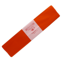 Orange crepe paper roll 50cm x 250cm.