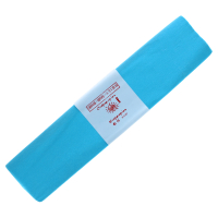 Blue crepe paper roll, 50cm x 250cm.