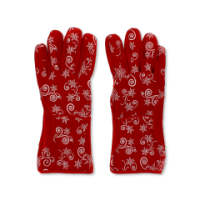 Festive Oven Gloves with Swirl Design