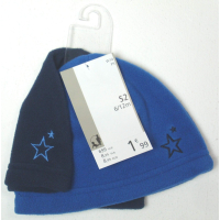 Baby Fleece Hat Blue 2 Pack