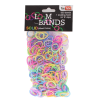 Loom bands in solid mixed colours