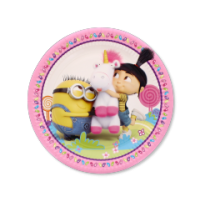 Despicable Me paper plates 23cm diameter, pack of 8