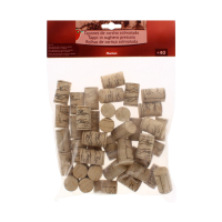 Pack of 40 natural cork bottle stoppers 38x24mm