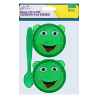 2pc Kids Snack Containers in assorted colours