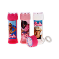 Barbie themed bubble solution bottles