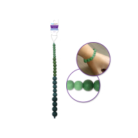 Dyed glass beads in vibrant green on 18 cm strand