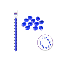 Strand of regal blue glass beads for crafts