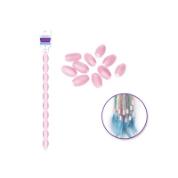 Matte pink glass beads on a 12.7 cm strand