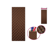 Brown leatherette crop it sticker for crafts