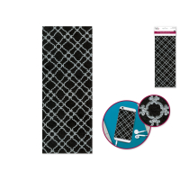 Designer Fabric Crop-It Sticker Moroccan Black for crafts