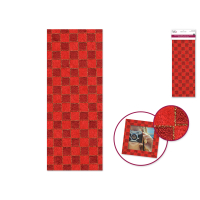 Designer Fabric Crop-It Sticker in Chex Red pattern