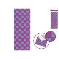 Designer Fabric Crop-It Sticker Chex Violet checkered pattern