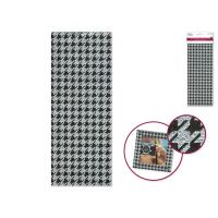 Designer Fabric Crop-It Sticker Houndstooth Classic pattern