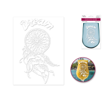 Etching effect stickers with dream design on glass