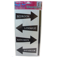 Which Way directional wall art stickers for smooth surfaces